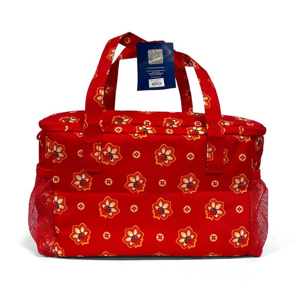 Vera Bradley Lighten Up NFL KC Chiefs Cooler New $110 Red Yellow Bandana Tote - Picture 3 of 12